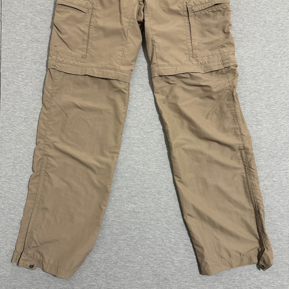 REI Convertible Hiking Cargo Pants Khaki Tan Zip Off Shorts Womens Size 32x33.5 - Picture 16 of 16